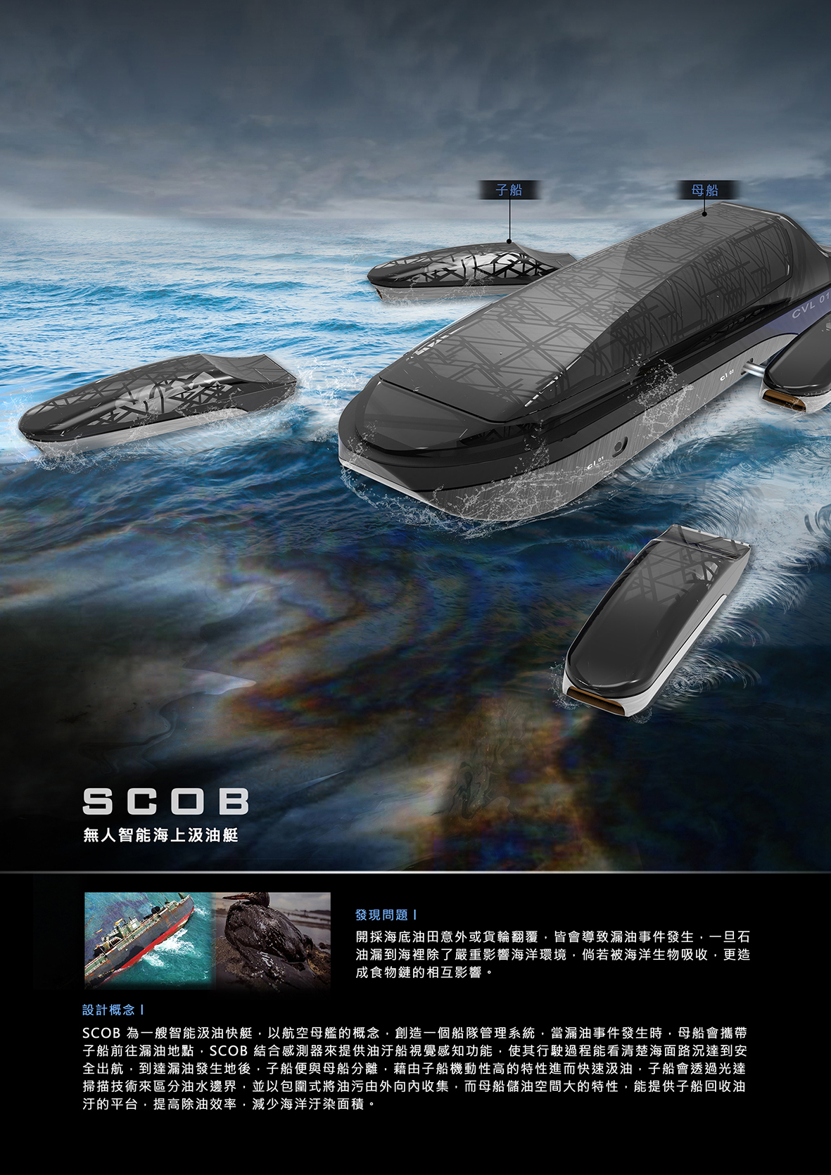 SCOB無人智能 海上汲油艇